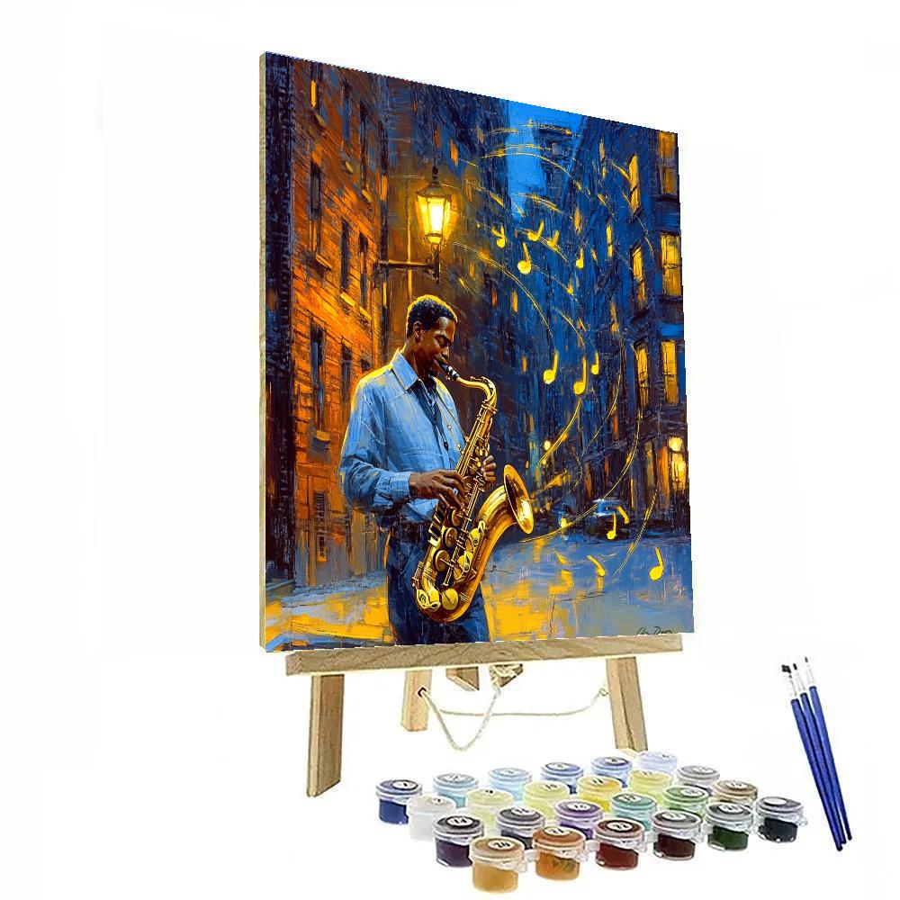 Joe Gardner City Street Corner Jazz Solo Disney Inspired Painting by numbers kit