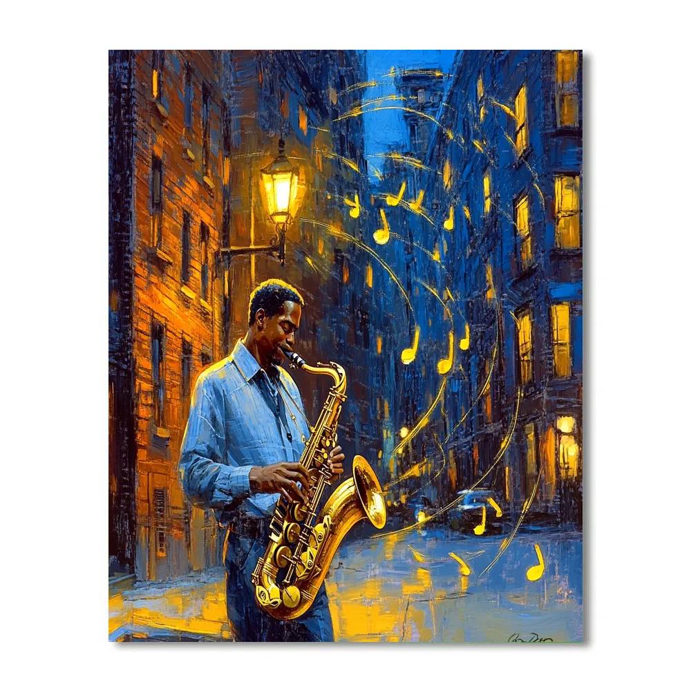 Joe Gardner City Street Corner Jazz Solo Disney Inspired Painting by numbers kit