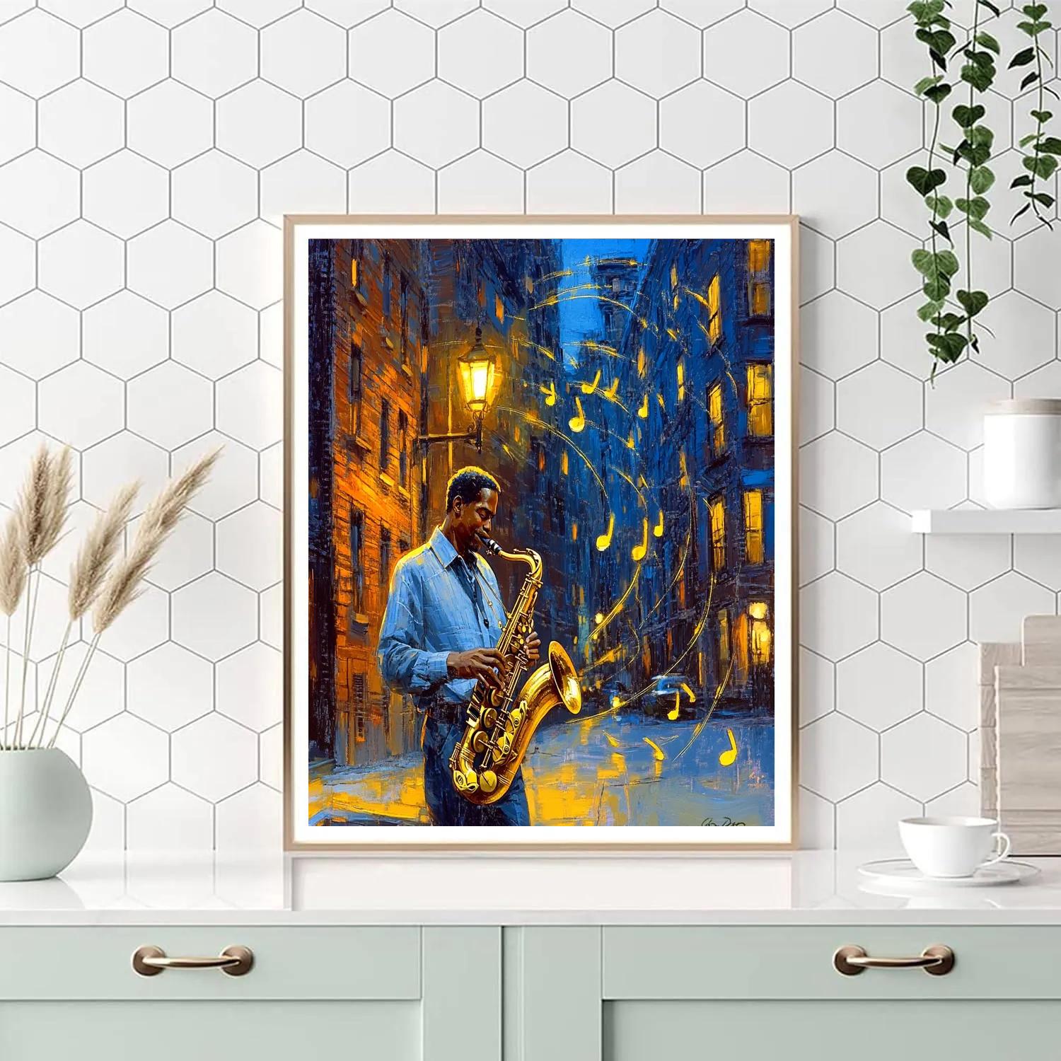 Joe Gardner City Street Corner Jazz Solo Disney Inspired Painting by numbers kit