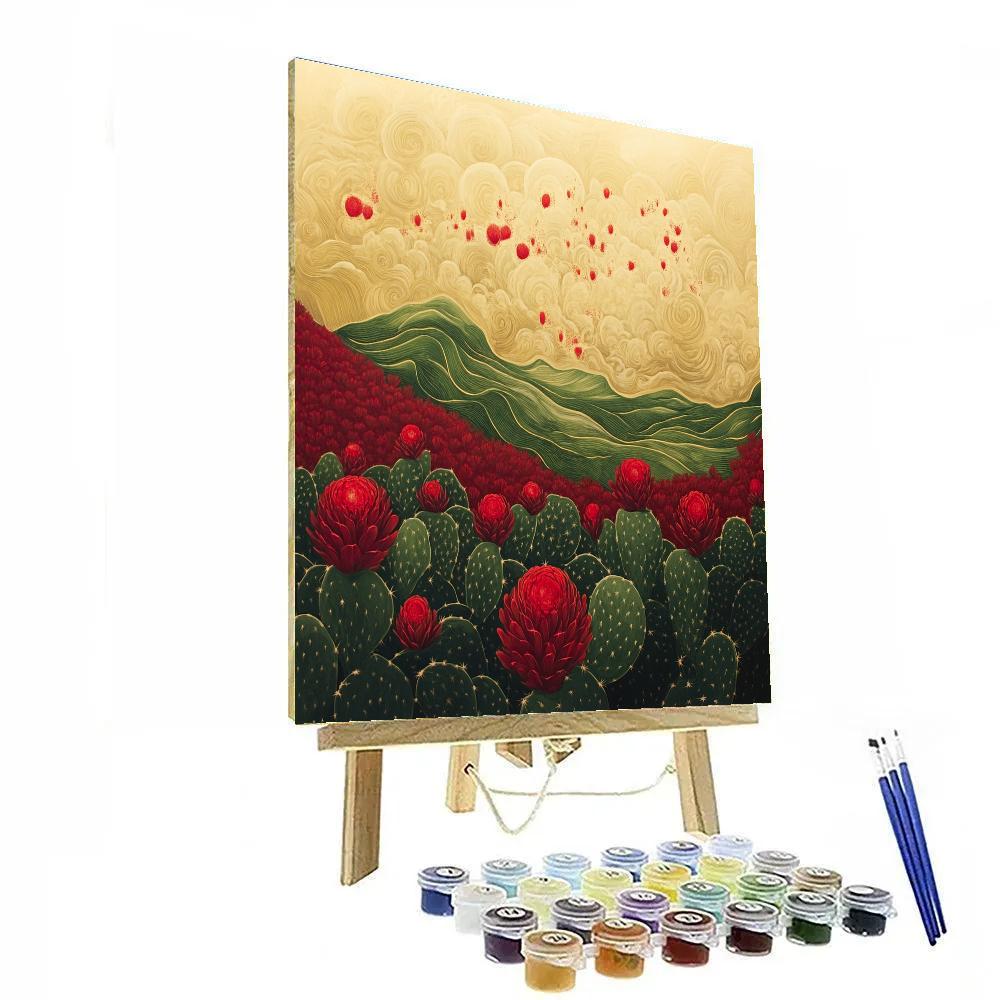 Frida Kahlo Inspired Cochineal Dream Dye Numbered painting kits