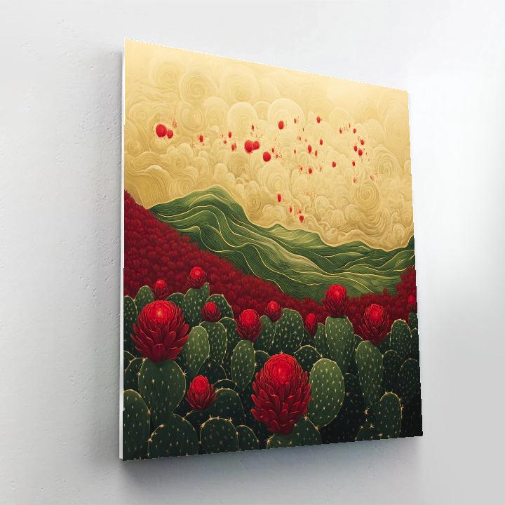 Frida Kahlo Inspired Cochineal Dream Dye Numbered painting kits