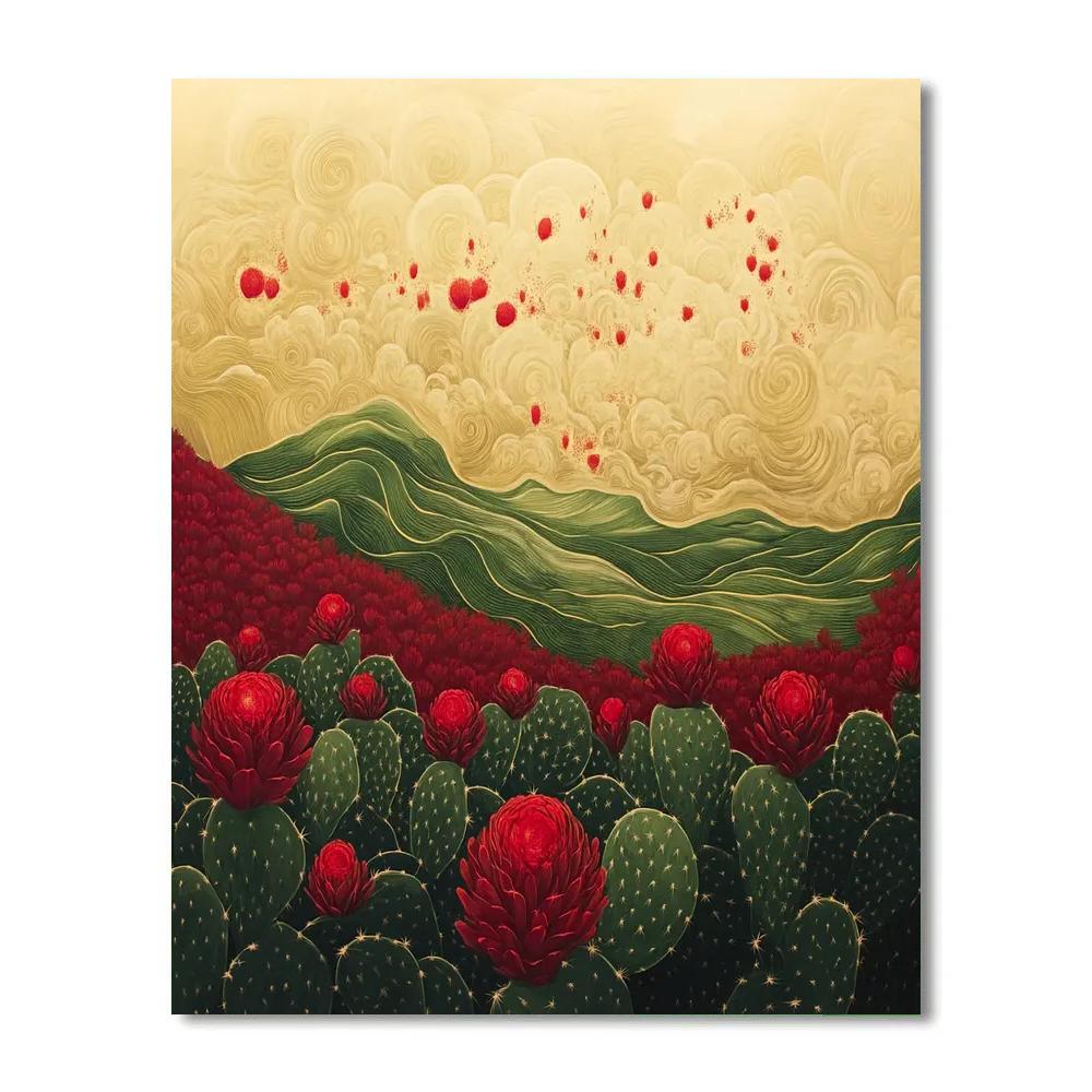 Frida Kahlo Inspired Cochineal Dream Dye Numbered painting kits