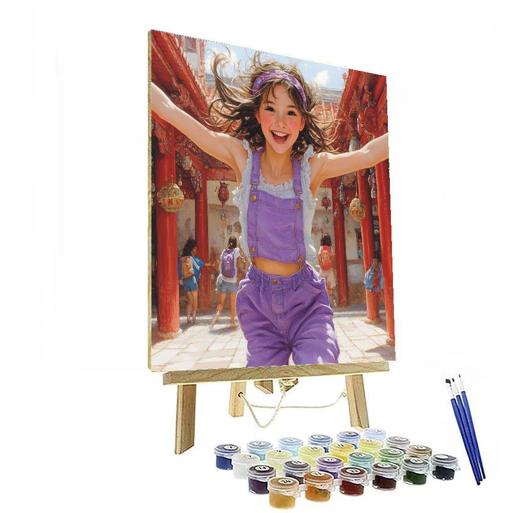 Abby Temple Yard Dance Break Disney Inspired paint by numbers