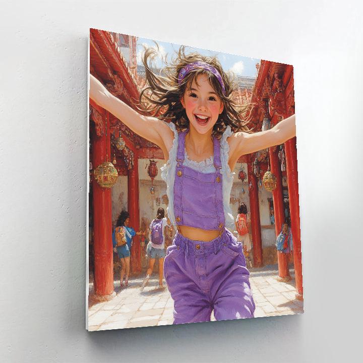 Abby Temple Yard Dance Break Disney Inspired paint by numbers