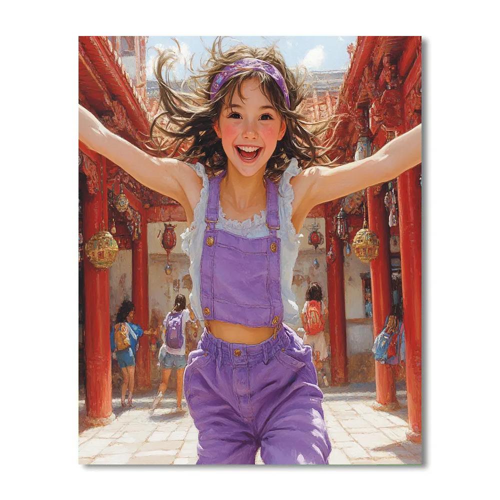 Abby Temple Yard Dance Break Disney Inspired paint by numbers