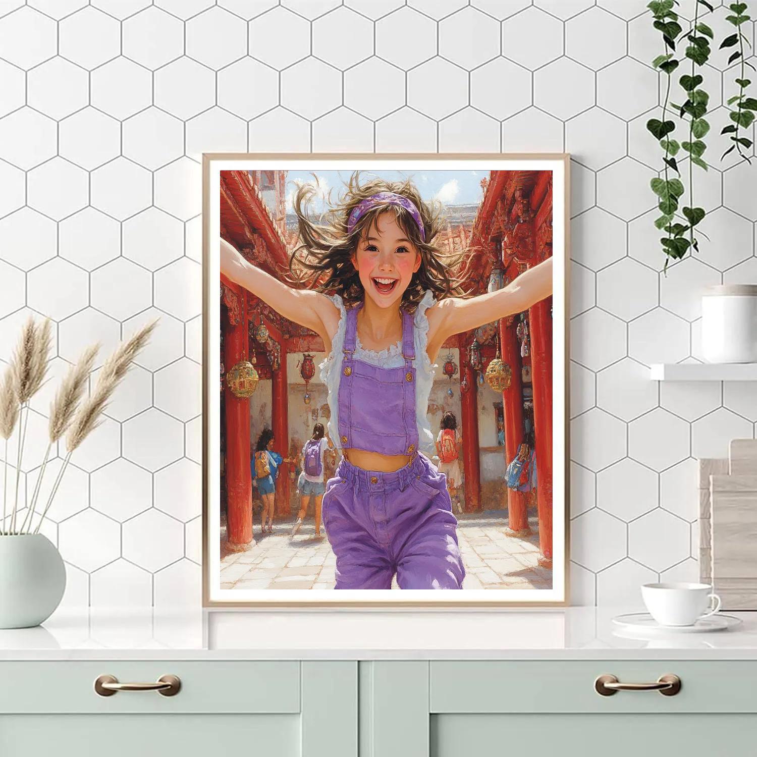 Abby Temple Yard Dance Break Disney Inspired paint by numbers