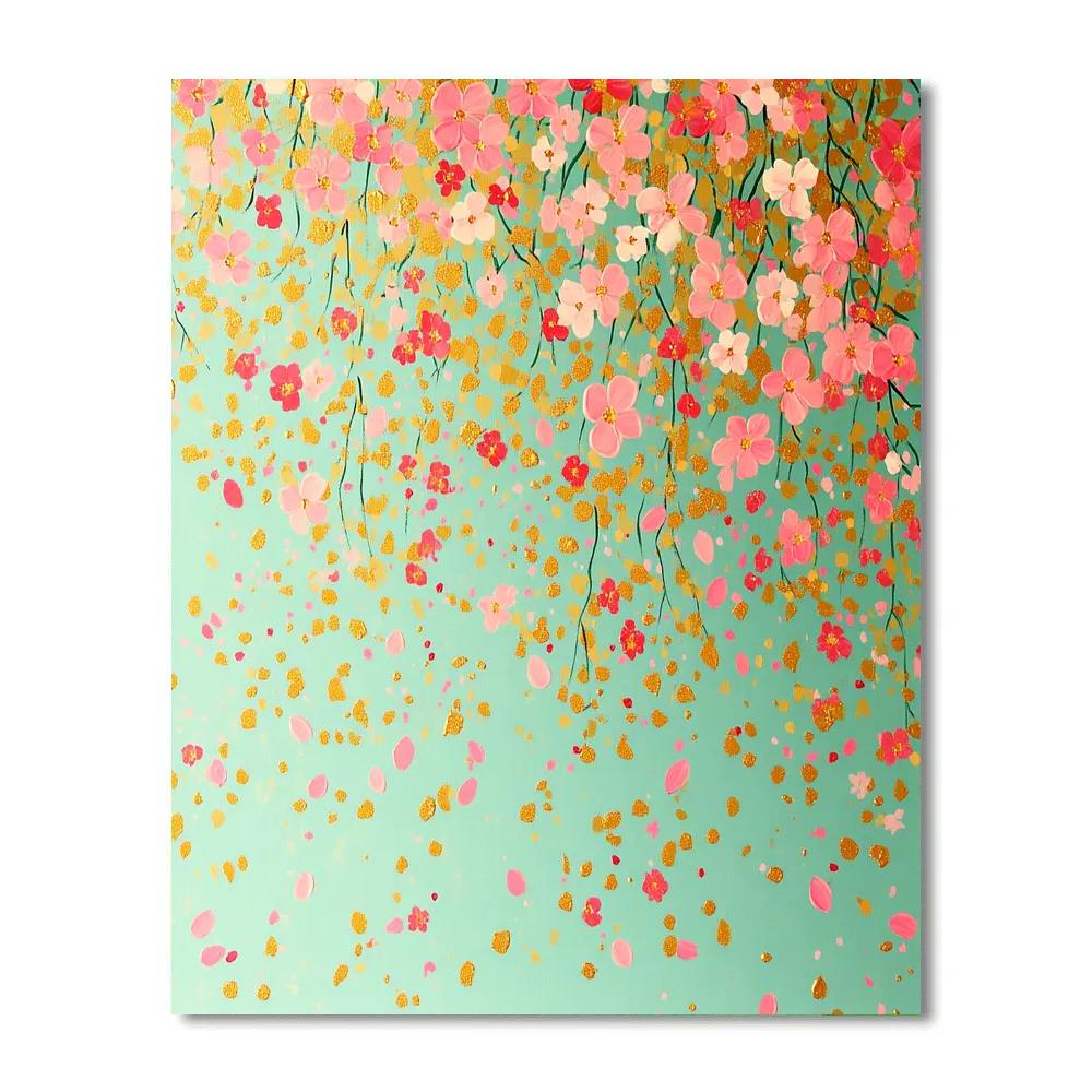 Gustav Klimt Inspired Patterned Blossom Rain Painting by numbers kit
