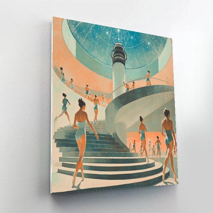 Edgar Degas Inspired Observatory Staircase Dancers Paint by numbers art
