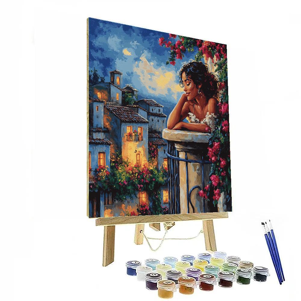 Dolores Balcony Whisper Listening Night Disney Inspired painting number kit