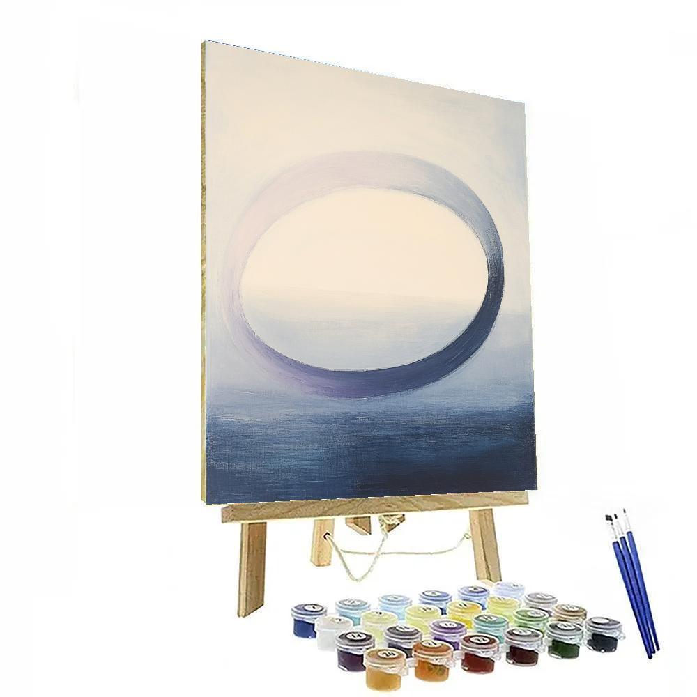 Georgia OKeeffe Inspired Abstract Ringed Planet Blossom DIY paint by numbers