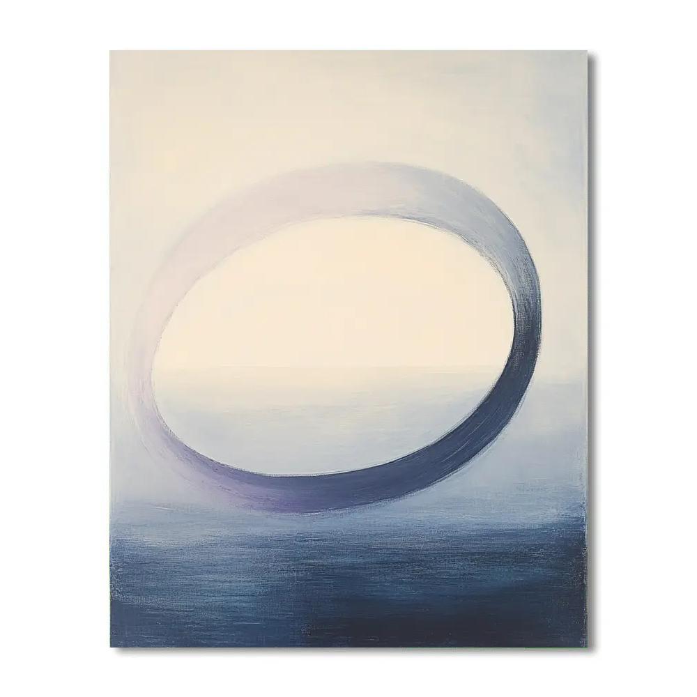Georgia OKeeffe Inspired Abstract Ringed Planet Blossom DIY paint by numbers