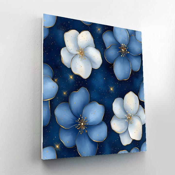 Gustav Klimt Inspired Golden Petal Constellations painting number kit