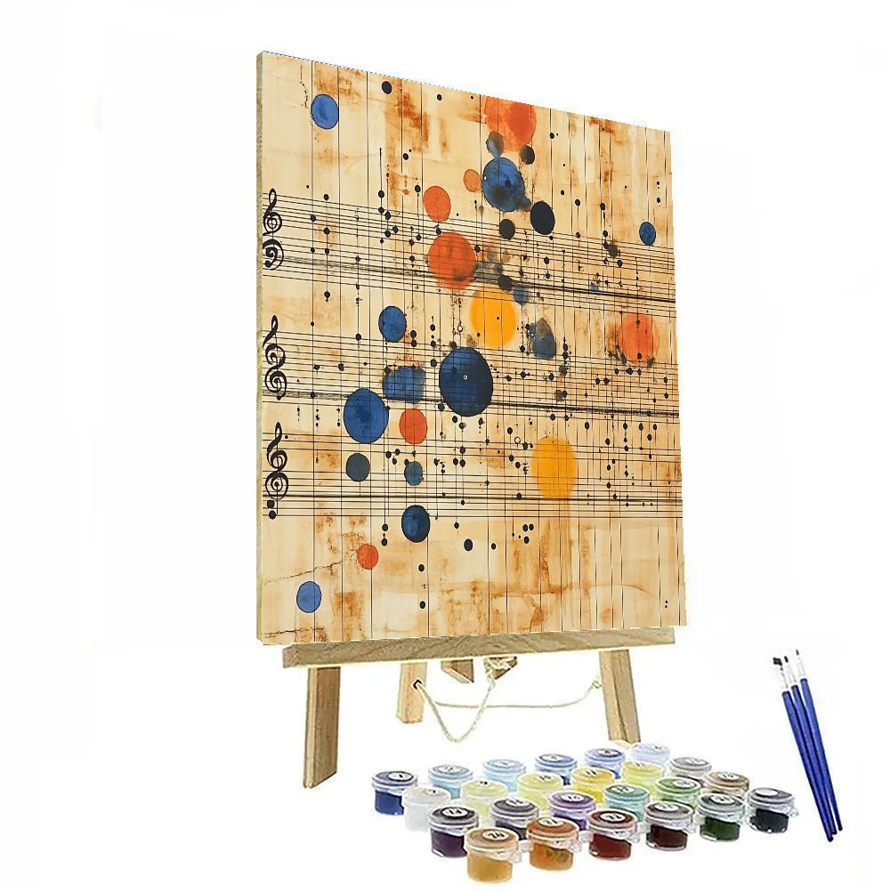 Paul Klee Inspired Constellation Music Score Painting by numbers kit