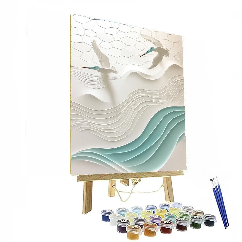 Frida Kahlo Inspired Pelican Salt Geometry Number painting