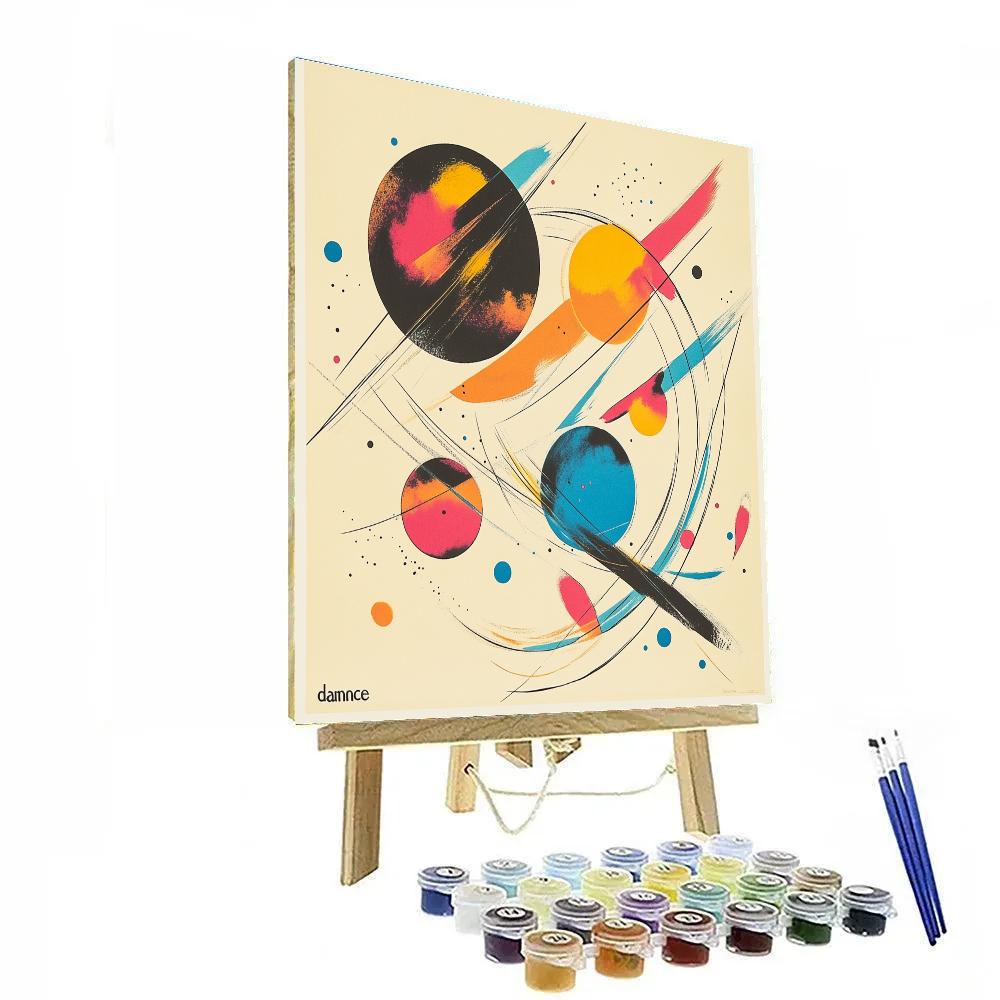 Wassily Kandinsky Inspired Planetary Orbit Dance Paint by numbers art