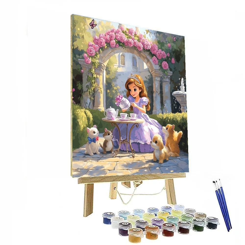 Sofia The First Royal Garden Tea Time Disney Inspired Painting by numbers kit
