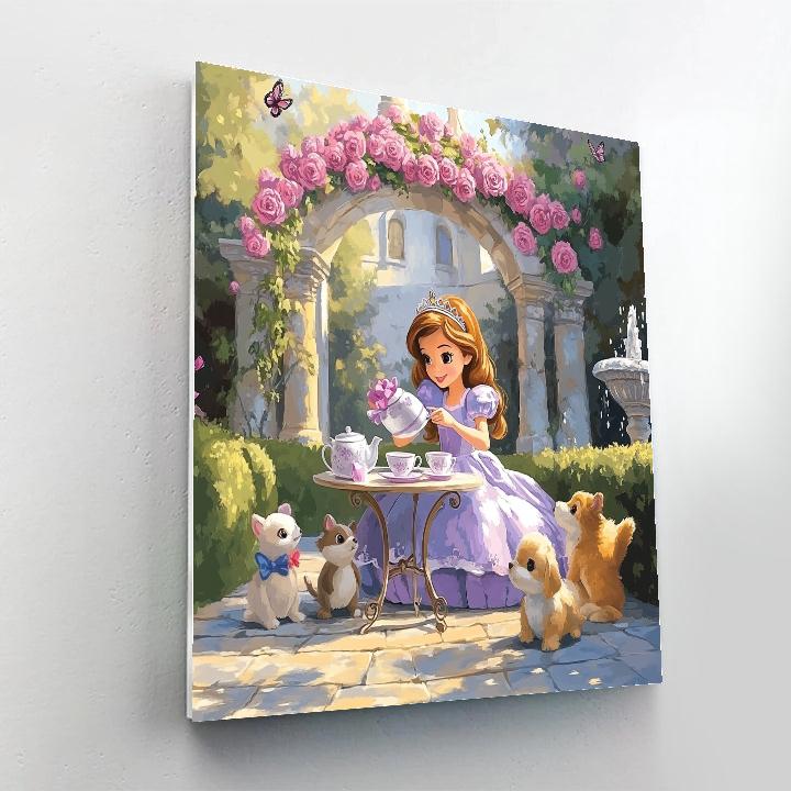 Sofia The First Royal Garden Tea Time Disney Inspired Painting by numbers kit