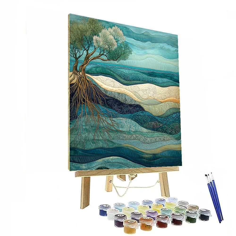 Frida Kahlo Inspired Mangrove Veil Of Tides DIY paint by numbers