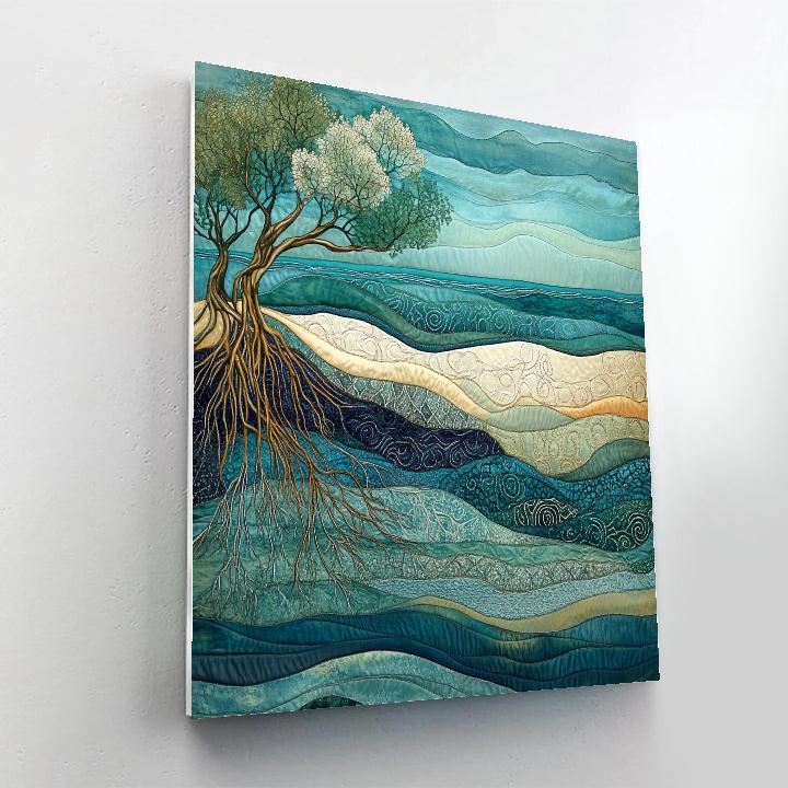 Frida Kahlo Inspired Mangrove Veil Of Tides DIY paint by numbers