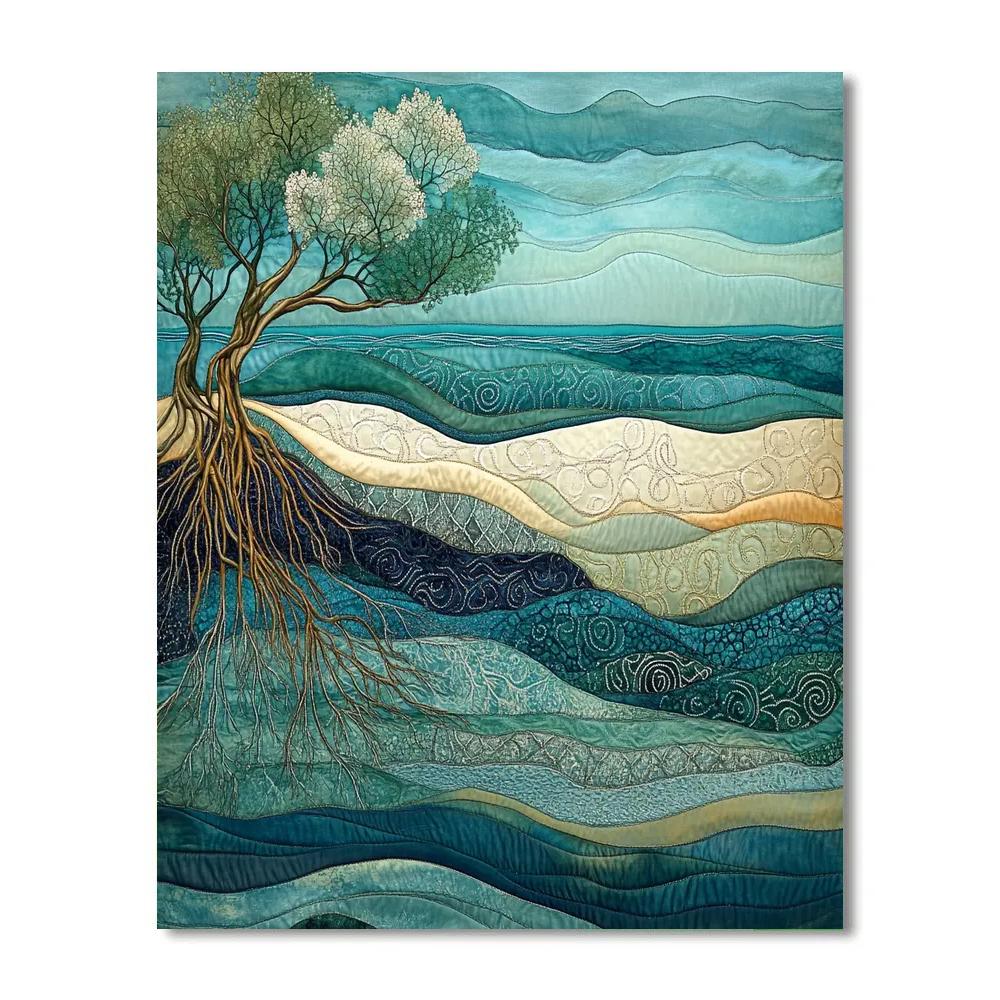 Frida Kahlo Inspired Mangrove Veil Of Tides DIY paint by numbers