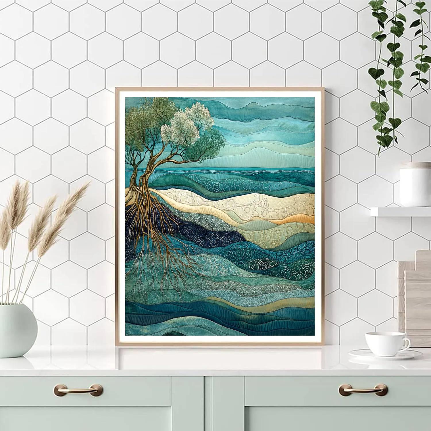 Frida Kahlo Inspired Mangrove Veil Of Tides DIY paint by numbers