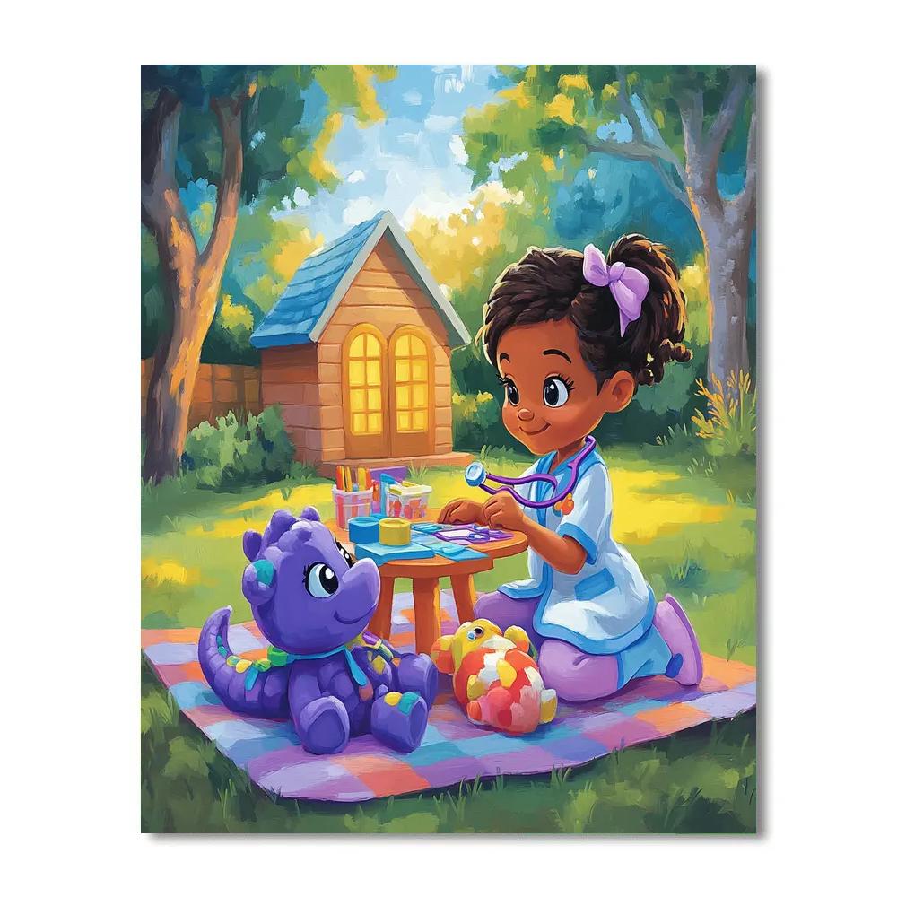 Doc McStuffins Backyard Checkup Day Disney Inspired Numbered painting kits