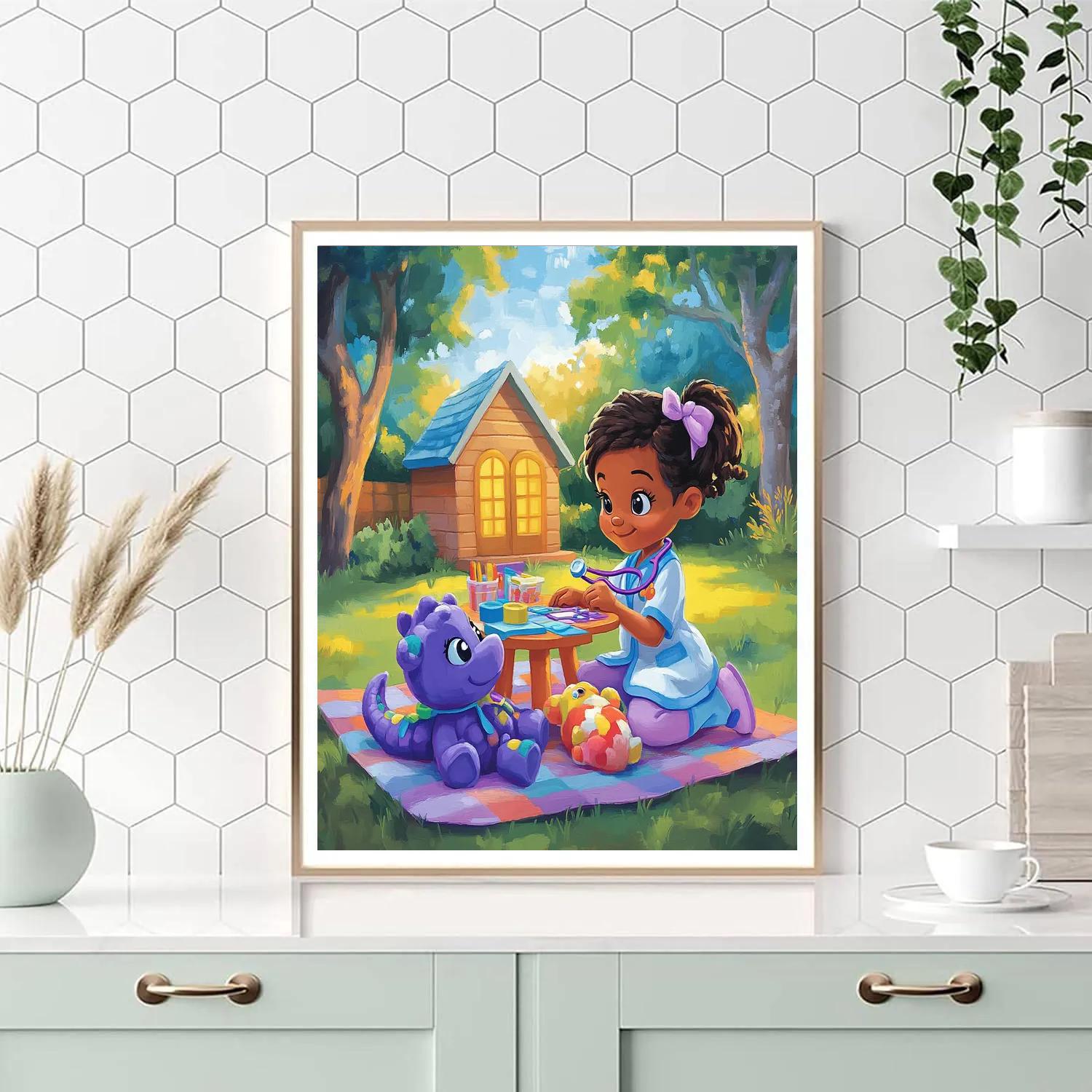 Doc McStuffins Backyard Checkup Day Disney Inspired Numbered painting kits