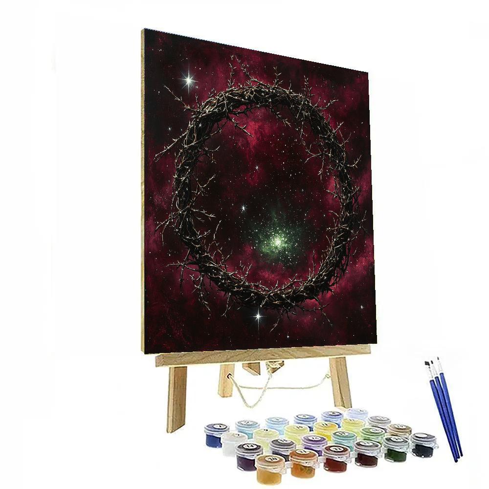 Frida Kahlo Inspired Thorn Crown Galaxy DIY paint by numbers