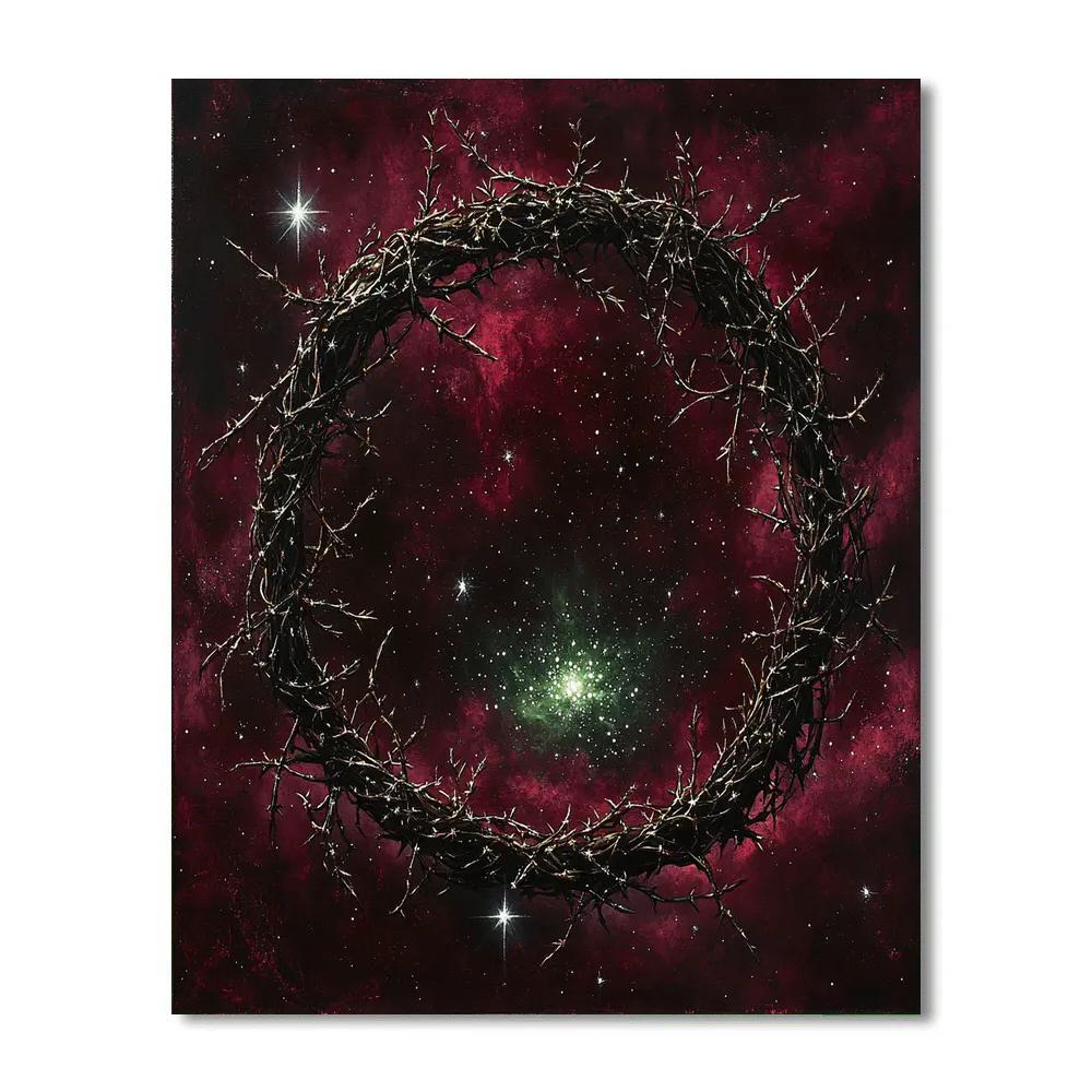 Frida Kahlo Inspired Thorn Crown Galaxy DIY paint by numbers