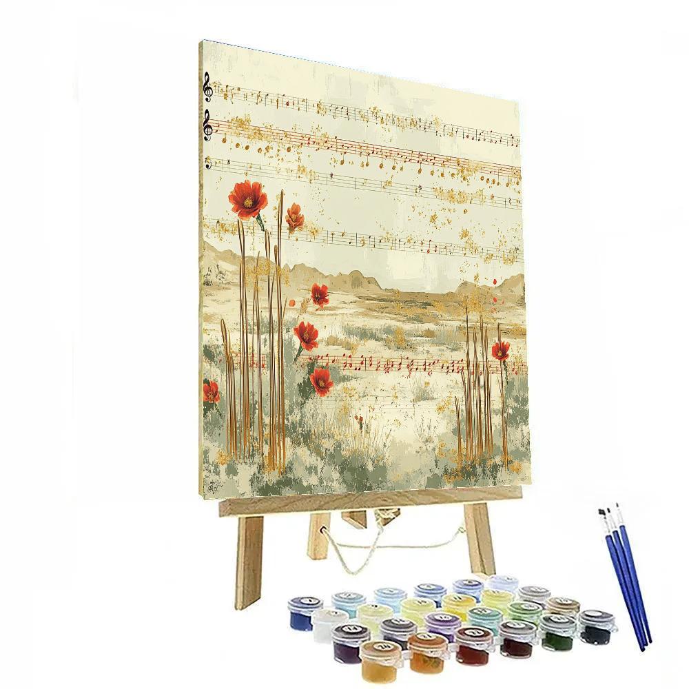 Frida Kahlo Inspired Prickly Symphony Score paint by color