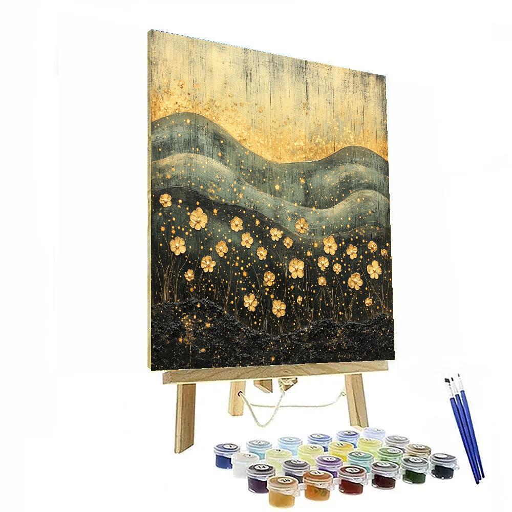 Frida Kahlo Inspired Chaparral Ember Bloom paint by numbers