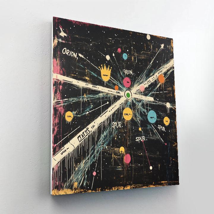 Jean Michel Basquiat Inspired Street Map Of The Milky Way paint by number