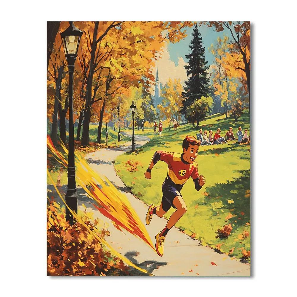 Dash Parr Park Sprint Challenge Disney Inspired Number painting