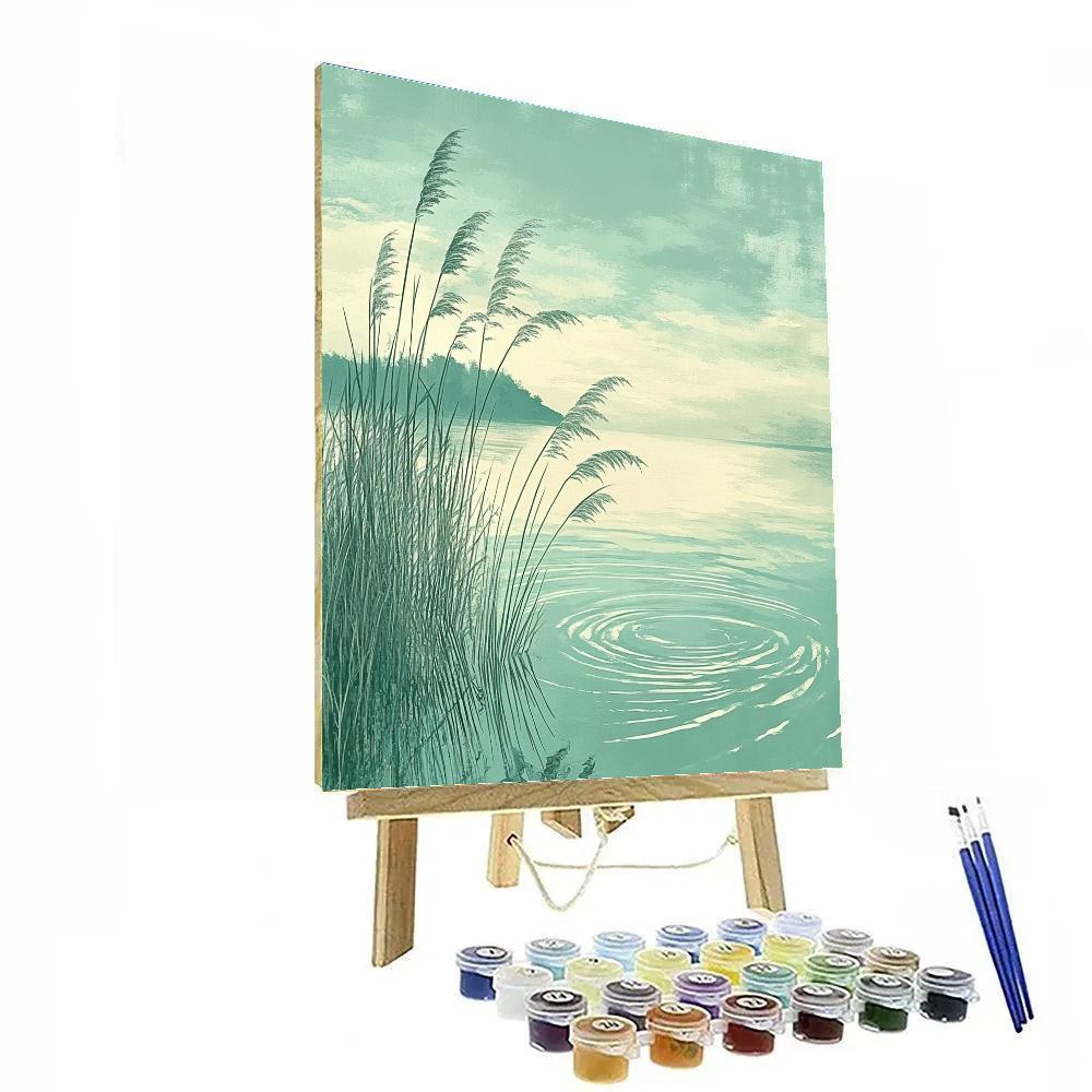 Frida Kahlo Inspired Lagoon Of Whisper Reeds paint by color