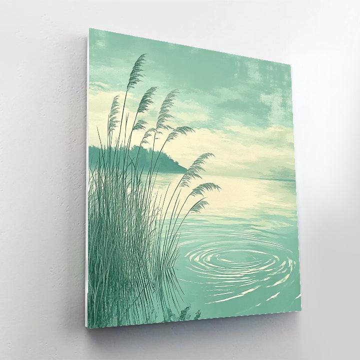 Frida Kahlo Inspired Lagoon Of Whisper Reeds paint by color