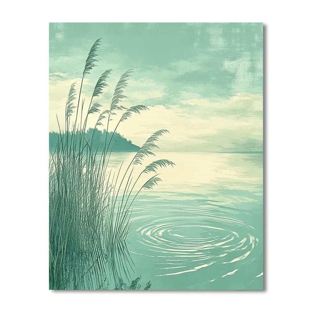 Frida Kahlo Inspired Lagoon Of Whisper Reeds paint by color