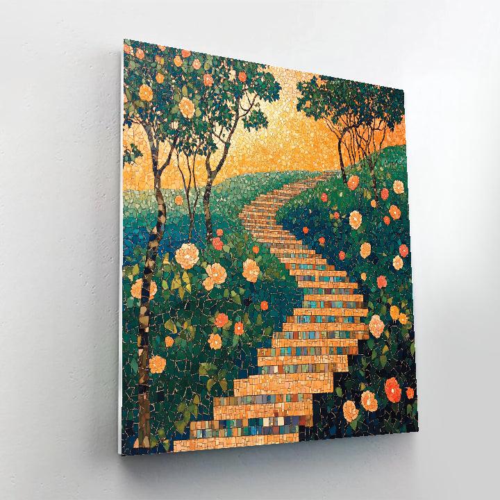 Frida Kahlo Inspired Guanajuato Flower Stair painting number kit