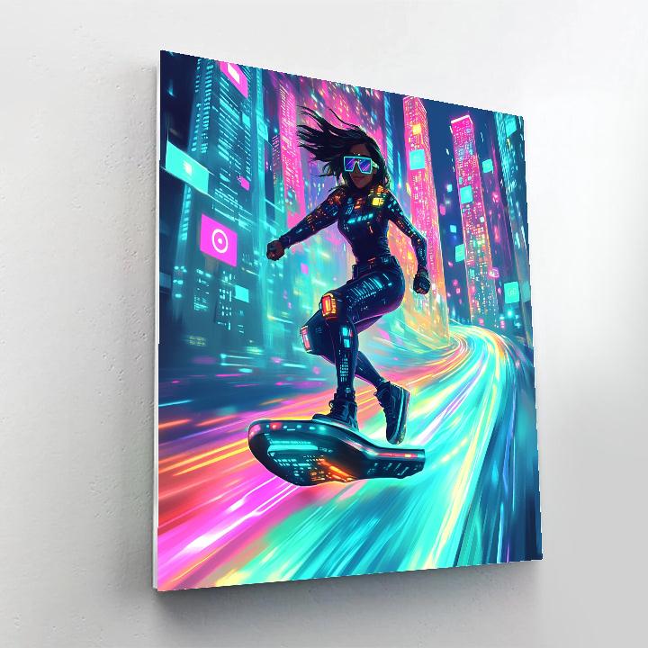 Yesss Trendy Data Stream Surf Disney Inspired Number painting
