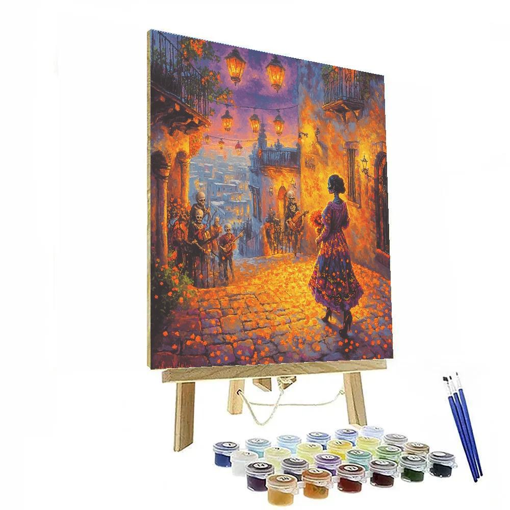 Mama Imelda Plaza Lantern Stroll Disney Inspired paint by color