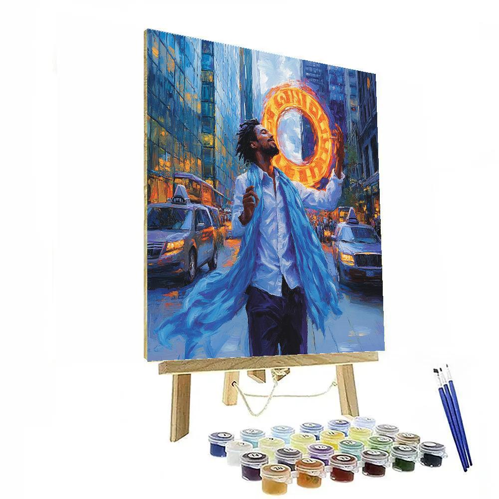 Moonwind Sidewalk Sign Spinner Groove Disney Inspired Number painting