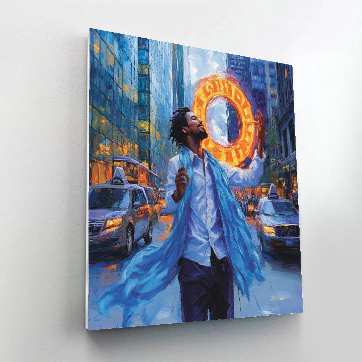 Moonwind Sidewalk Sign Spinner Groove Disney Inspired Number painting