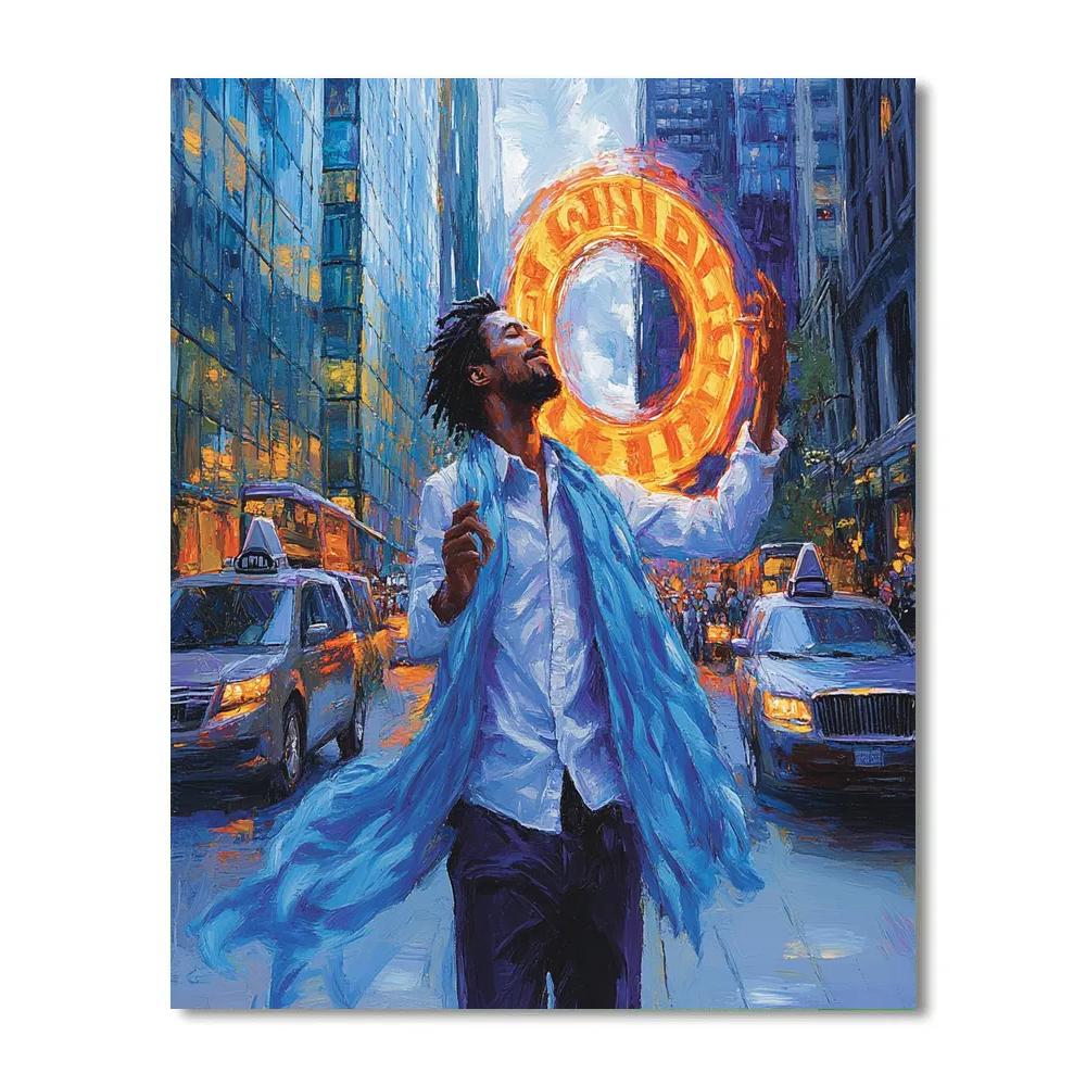 Moonwind Sidewalk Sign Spinner Groove Disney Inspired Number painting