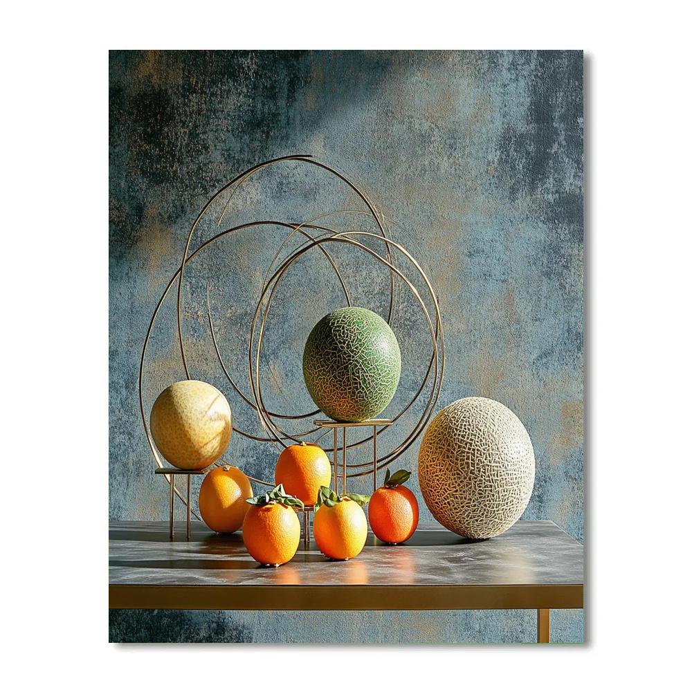 Paul Cezanne Inspired Planetary Still Life With Orbits painting number kit