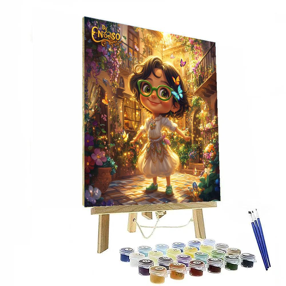 Mirabel Madrigal Miracle Courtyard Glow Disney Inspired Painting by numbers kit