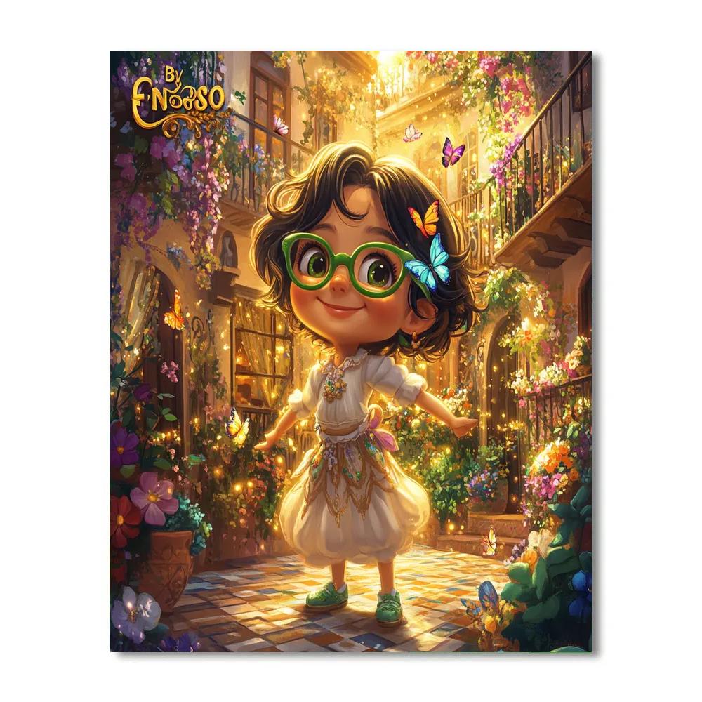 Mirabel Madrigal Miracle Courtyard Glow Disney Inspired Painting by numbers kit