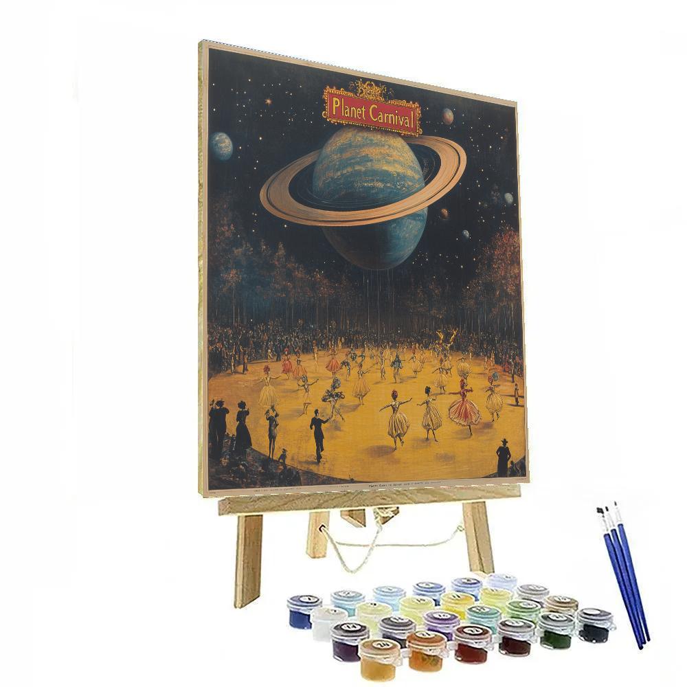 Henri De Toulouse Lautrec Inspired Planet Carnival Poster Painting by numbers kit