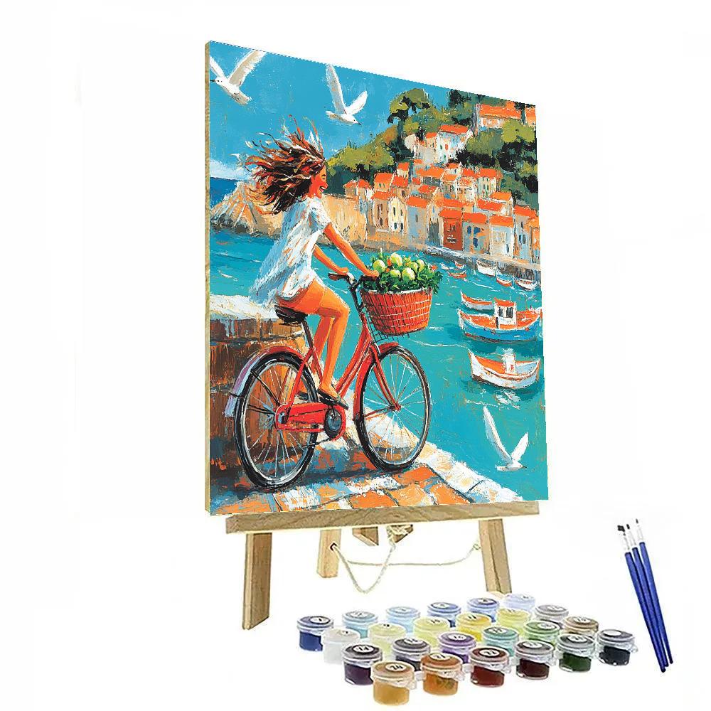 Giulia Marcovaldo Harbor Bike Ride Disney Inspired Numbered painting kits