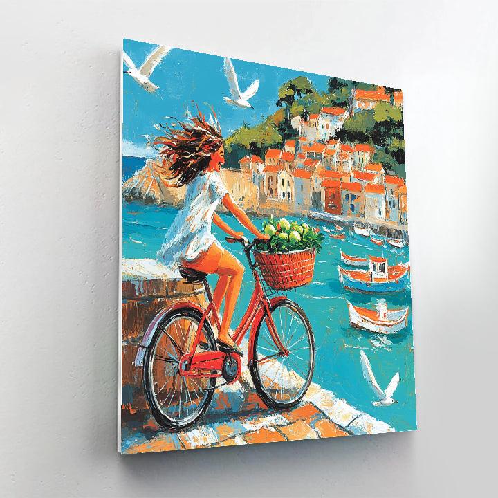 Giulia Marcovaldo Harbor Bike Ride Disney Inspired Numbered painting kits