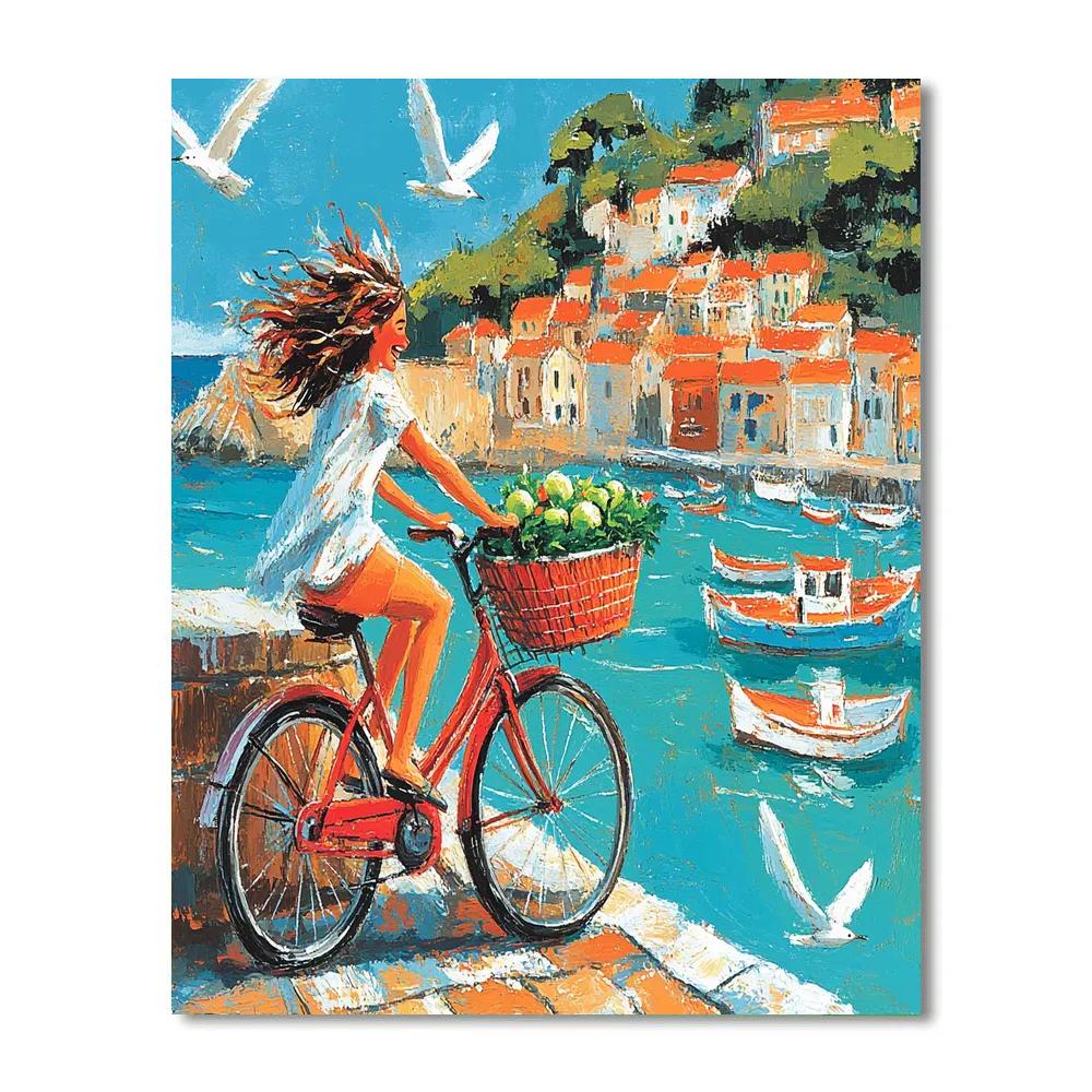 Giulia Marcovaldo Harbor Bike Ride Disney Inspired Numbered painting kits