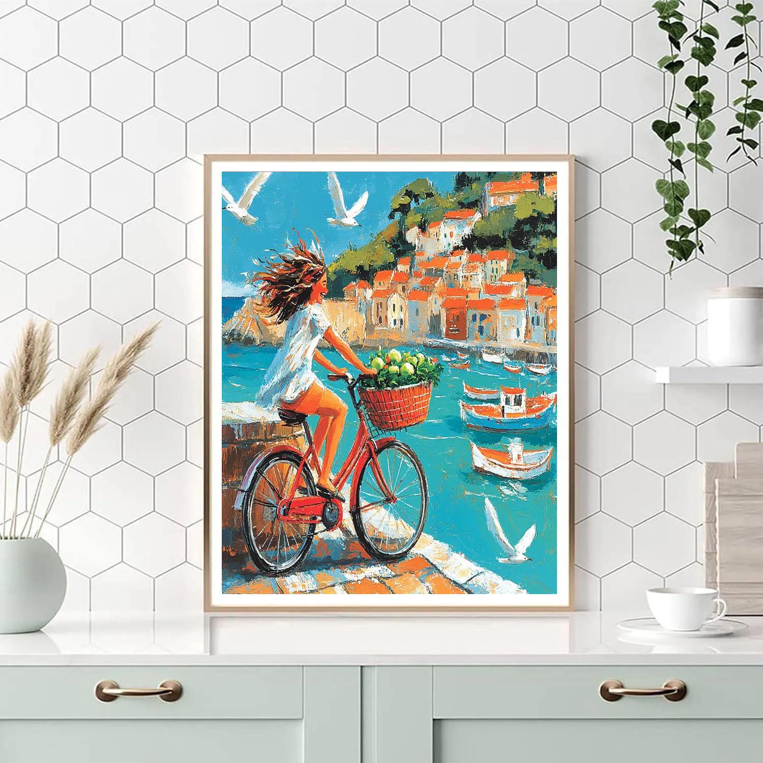 Giulia Marcovaldo Harbor Bike Ride Disney Inspired Numbered painting kits